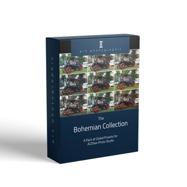 Product box for the Bohemian Collection pack of ACDSee presets